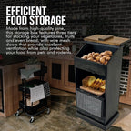 Peaceful Classics Wooden Bread Bin, Decorative Onion Storage Bin, Wooden Vegetable Bin w/Lid for Kitchen Pantry, Mocha