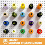 HUHOLE Black Pegboard Hooks 6 Inch, 25PC, Heavy Duty Pegboard Hooks, Fit 1/4" Peg Board