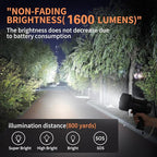 BUYSIGHT Rechargeable Spotlight Flashligh, 1000000 Lumen Hand held Spotlight Waterproof Flashlight Hunting floodlight with red Lens(Camouflage Green-COB)