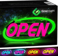 Super‑Bright LED Open Sign 15×32 in – Programmable with 64 Color Combos via App or Remote – Static, Scroll, Flash & Phase Modes – Daylight Visible Electric Sign