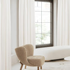 NICETOWN Natural Boho Linen Curtains 96 inches Long, Jacquard Weave Privacy Light Filtering Drapes for Bedroom/Living Room, W52 x L96, 2 Panels