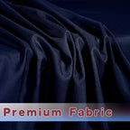 HolidayIdeas 2 Pack Fitted Table Clothes - 48 x 24 Inch - Navy Rectangle Tablecloths for 4 Foot Tables, Polyester Fabric Table Covers for Parties, Holiday Dinner, Wedding, Trade Show