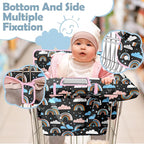 Shopping Cart Cover for Baby Girl Boy 2-in-1 High Chair Water Resistant High Chair Cover w/Phone Pouch Pocket Gender Neutral Cart Cover for Zebra Texture Babies Padded Grocery Cart Cover for Baby