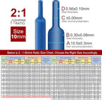 Chanzon 2:1 Ratio 3/8" (10mm) Heat Shrink Tubing 3.3Ft Roll (1M Total Length) Blue Polyolefin Sleeving Wrap Shrinking 2 to 1 1pcs