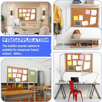 2 Pack Enclosed Bulletin Board 48"x36" Weather Resistant Lockable Enclosed Notice Cork Case Display Board Wall Mounted 2 Locking Door Aluminum Frame for Office School Commercial, 12xA4(Brown)