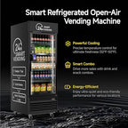HAHA Smart Vending DC-542D Combo Vending Machine,Smart Refrigerated Beverage Vending Machine with Touch Card Reader - Capacity 378 Bottles (Black, AI Pro)