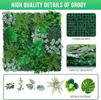 Artificial Boxwood Panels, Grass Wall Panels 12 Pack 20"x20",Privacy Hedge Fence Screen with UV Protection,Fake Greenery Backdrop for Indoor Wedding Decoration and Outdoor Garden Backyard