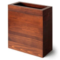 2.3 Gallons Rectangular Wooden Trash Can | Trash Can with Bin Liners | Decorative Waste Basket | Recycling Bin for Bathroom | Natural Wood Finish Basket for Kitchen | Paper Basket for Office