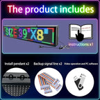 Waterproof Programmable Led Sign Custom Scrolling Outdoor Digital Signs For Business Electronic Message Board 5000cd/㎡ Brightness Advertising Display Screen Wifi/App Control(39"X8")