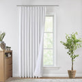 Vision Home White Pinch Pleated Full Blackout Curtains 60 inch Wide Thermal Insulated Window Panels 95 inch for Living Room Bedroom Room Darkening Pinch Pleat Drapes with Hooks Back Tab 60" Wx95 Lx1