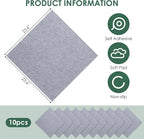 Carpet Tile 10 Pack 24” X 24” Self Adhesive Carpet Floor Tiles Anti-Slip Squares Peel and Stick Floor Tile DIY Installation for Bedroom (Light Grey)