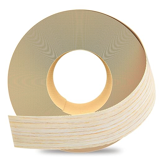 GSCIT Club Oak Edge Banding, 3 inch x 250ft roll of Veneer Edge Banding -Pre-glued Flexible, Real Wood Tape Banding for Cabinet Repair Furniture Restoration