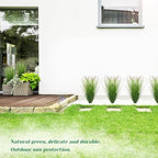 36Pcs Artificial Grass Plants, Faux Shrubs Wheat Grass, Fake Tall Grass Plants for Outdoor Decor, Greenery Stems Weed for Room Indoor Home Decor（Green Red Tail