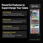 HAHA Smart AI Vending Machine with Card Reader, Combo Snack & Drink Machine, 6-Layer 252 Cans Capacity Refrigerated AI Visual Recognition & App Management US360CT (Black, AI mini)