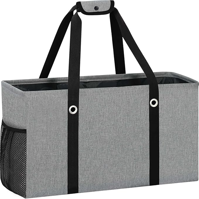Standing Extra Large Reusable Grocery Bag with Handle, Thirty One Utility Tote Foldable for Shopping and Beach