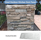 4 Pack Stainless Steel Venting Panel for Grill Accessory Stainless Steel Vent Cover Grill Vent for Masonry Fire Pits Outdoor Kitchen Vent, 15" by 4-1/2"
