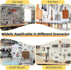 283PCS Metal Pegboard Hooks Organizer Kit for Organizing Various Tools - Heavy Duty 1/4" & 1/8" Pegboard Accessories with Pegboard Bins, Wall Mount Tool Storage for Garage, Workshop & Kitchen
