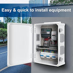 Outdoor Electrical Junction Box, ABS Water Resistant Enclosure with Internal Mounting Panel & Hinged Cover (16.5" H x 12.6" L x 6.1" W)