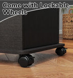 Podium Stand Portable,Mobile Wood Pulpit Podium Hostess Stand Reception Desk with Adjustable Shelf and Lockable Wheels for Churches Conference School