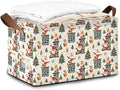 Christmas Tree Gift Storage Bin with Handles, Basket Storage Organizer for Shelves, Closet, Nursery, Book, Laundry Hamper & Home Decor