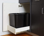 United Solutions 7 Gallon / 28 Quart Space Saving Trash Wastebasket, Fits Under Desk and Small, Narrow Spaces in Commercial, Kitchen, Home Office, and Dorm, Easy to Clean, Black, (WB0338) (Pack of 2)