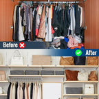 2 Pack Clear Acrylic Shelf Dividers for Closet Shelf Organizer of Bedroom Kitchen Office Bathroom Organizer for Clothes Books and Handbags