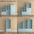 Homes: Inside + Out Apexa 2-Drawer Wooden Stackable Storage Drawers, Small Food Pantry Cabinet, Cajonera De Madera, Underbed Drawer Dorm Teen Room Decor & Bedroom, Home Office, Kitchen, Light Blue