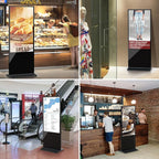 HLEC 65'' Indoor Floor-Standing Digital Signage Interactive Display, 4K Touchscreen Advertising Display LCD Kiosk, Commercial Android Smart System, CMS Software, HDMI/USB Input＆Out/WiFi(4+64G)
