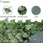 SunnyRoyal 2 Pcs 6' x 12' Artificial Fence Ivy Privacy Screen Greenery Wall with Mesh Back Ivy Leaf Fence Screen Decoration for Patio Outdoor Garden Yard Garden