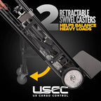 US Cargo Control Appliance Dolly Heavy Duty with Stair Climber & Kickback Wheels, 1,200 LBS Capacity, Industrial Appliance Hand Truck with Single Auto Recoil Strap System, Heavy Duty Steel Hand Truck