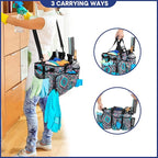 LoDrid Large Professional Cleaning Caddy with Detachable Divider, Supply Organizer with Handle and Shoulder Strap, Cleaning Bags for Housekeepers & Cleaners, Totem