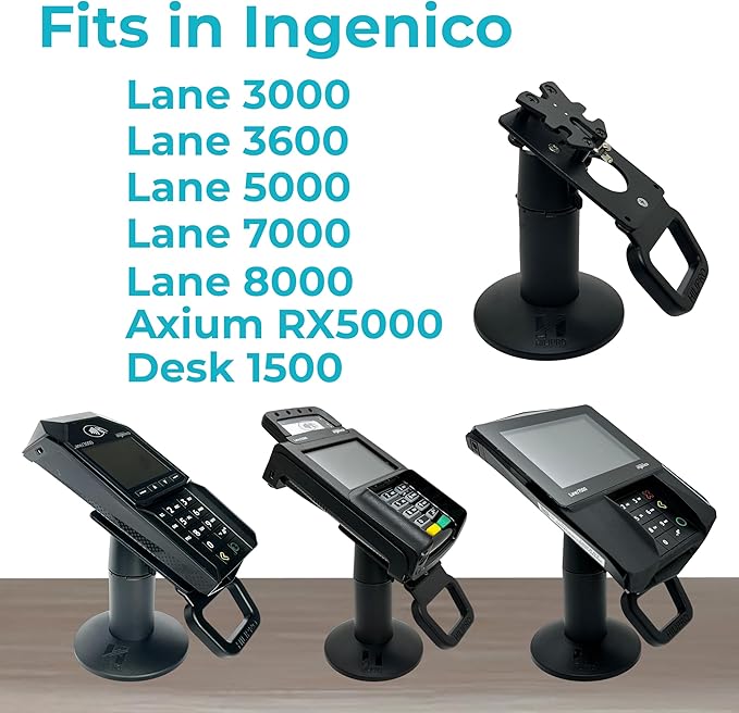 Point of Sale Stand -Swivel Stand for Ingenico Lane 3000, 3600, 5000, 7000, 8000,Axium RX5000, Axium RX7000, Axium RX9000 and Desk 1500 pinpad