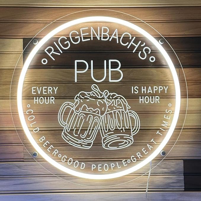 Custom Neon Bar Signs for Home Bar, Handmade Dimmable Personalized Bar Signs, Durable Neon Beer Signs for Man Cave, Bar Led Light Up Sign For Men Dad Gift Business