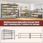 PrimeZone 6 Tier 80.7" H x 55.5" W x 24" D Wire Shelving with Wheels 3600lbs NSF Certified Storage Shelves Heavy Duty Metal Shelf Adjustable Rolling Rack Commercial Garage Restaurant Warehouse 2pcs