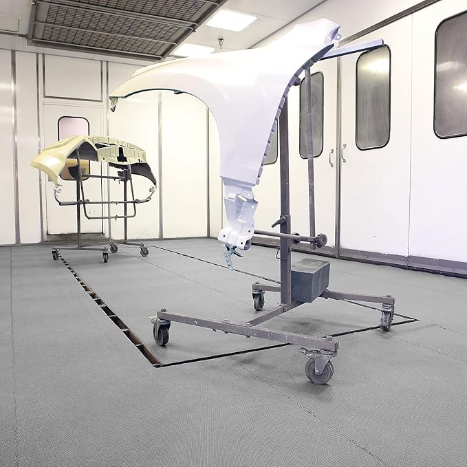 PIG New Grippy Paint Booth Mat 32" x 100' | Protects Surfaces and Floors from Paint Build-Up | Reduces Paint Defects and Color Casting | Static Dissipative | Gray | PMB30069