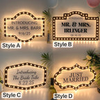 Large Custom Wedding Bottle Service Sign, Personalized Wedding Entrance Sign LED VIP Club Signs for Bottle Service, Marquee Signs for wedding Reception Bar Brithday Party Engagement Anniversary