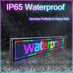 Waterproof Programmable Led Sign Custom Scrolling Outdoor Digital Signs For Business Electronic Message Board 5000cd/㎡ Brightness Advertising Display Screen Wifi/App Control(39"X8")