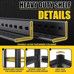 72”H*36”W Garage Shelving Heavy Duty Storage Shelves, 5-Tier Metal Adjustable Shelving Unit, 2000LBS Utility Garage Organizer Shelf Rack for Pantry, Kitchen, Warehouse, Black, 2 Pack