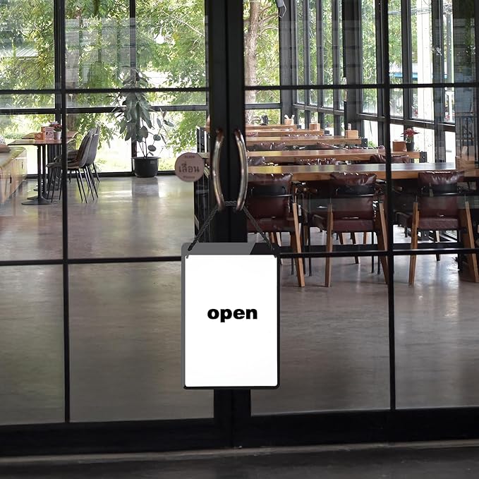 6 Pcs Business Retail Hanging Sign Holder 8.3 x 5.8 Inch Plastic Advertising Signage Sign Holder Craftsman's Stall Clear Poster Frame for Store Supermarket Exhibition Mall Restaurant Display