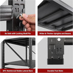 48" Wide Heavy Duty Garage Shelving Units,3000LBS 24 Deep Storage Shelves,Metal Garage Shelves,Large Storage Rack,Steel Shelf,Industrial Shelving for Shop,Warehouse,Basement,48" W x 24" D x 70" H