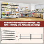 PrimeZone 5 Tier 80.7" Hx55.5 Wx24 D Wire Shelving with Wheels 3000lbs NSF Certified Storage Shelves Heavy Duty Metal Shelf Adjustable Rolling Rack Commercial Garage Restaurant Warehouse Kitchen 2Pcs