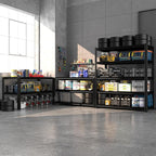 5-Tier 55" W x 24" D x 84" H Garage Shelving 3500LBS Storage Shelves Heavy Duty Metal Shelf Unit Adjustable Basement Industrial Storage Racks (84 * 55 * 24)