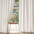 MIULEE Non-See-Through Privacy Linen Curtains 2 Panels, Light Filtering Window Curtains Farnhouse Textured Back Tab Semi Sheer Drapes for Bedroom Living Room, 52 x 63 Inches Long, White