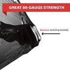 Simply Cool Black Stretch Wrap Industrial Strength Extra Thick 17.5" 1100 SqFt 80 Gauge (20 Micron) Shrink Wrap Roll for Moving Supplies, Furniture, Pallets, Plastic Wrap for Packing, Stretch Film