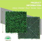 AOKIE 10"X10" Artificial Grass Wall, 12Pcs Boxwood Hedge Wall Panels UV-Anti Grass Backdrop Wall Decor, Greenery Privacy Hedge Screen for Indoor Outdoor Patio Balcony, Party Garden Fence (8.4 sq ft)
