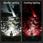 YIERBLUE Rechargeable Spotlight 1000,000 Lumen LED, IP67 Waterproof Handheld Flashlight, 3 Adaptable Settings Spot Light with Red Filter
