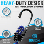 GOEASY0312 Premium Bungee Cords Heavy Duty - 17 Piece Bungee Cords with Hooks in A Storage Jar Includes 10", 18", 24", 30", 36", 48" Bungie Cord & Cargo Net Bundle