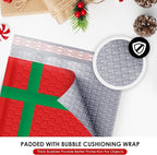 Christmas Poly Bubble Mailers | #2 Cushion Mailer, 8.5"x11" | Self Seal | Holiday Themed, Red Green Gift Packaging Envelope | Xmas Padded Envelopes | Shipping Bags Mailing Envelopes | 100 pack Bulk