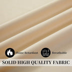 12ft Wide x 8ft Tall Hospital Curtains with Grommet for Hospital Medical Clinic SPA Lab Curtain Room Divider Privacy Screen (Beige, 1 Panel)