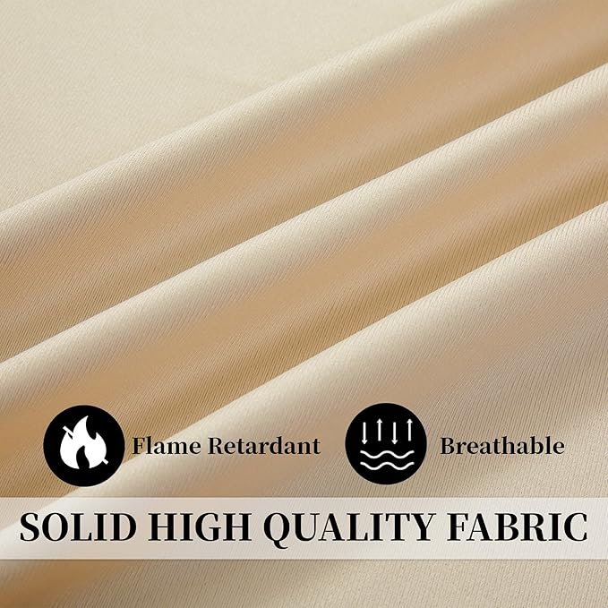 5ft Wide x 8ft Tall Hospital Curtains with Grommet for Hospital Medical Clinic SPA Lab Curtain Room Divider Privacy Screen (Beige, 1 Panel)